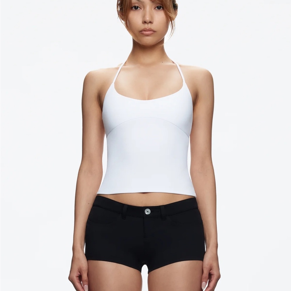 BNWT Tank Air Spill Halter in milk
